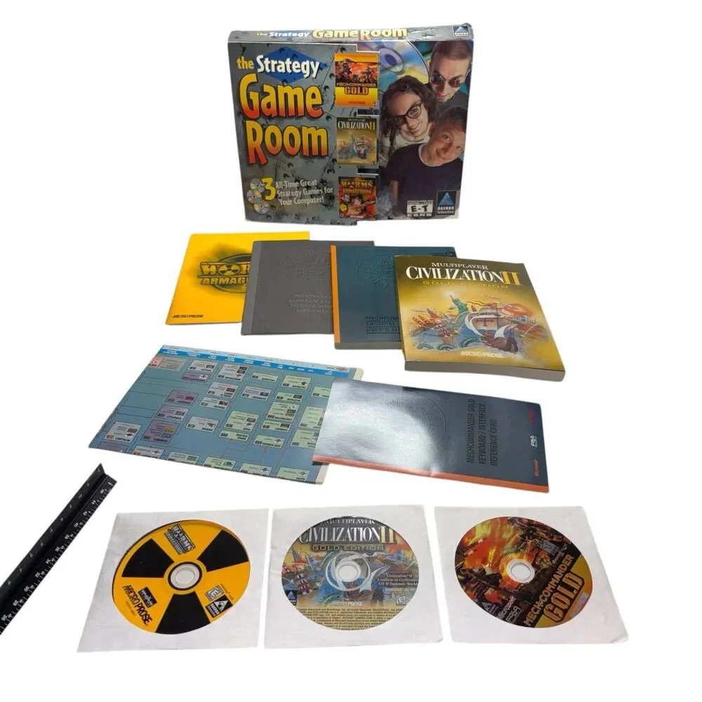 Strategy Game Room PC - Mech Commander Gold, Worms Armageddon, Civilization II